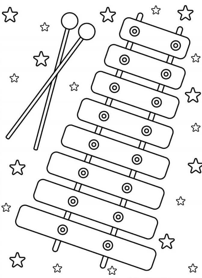 Hudební Nástroje (23) omalovánka