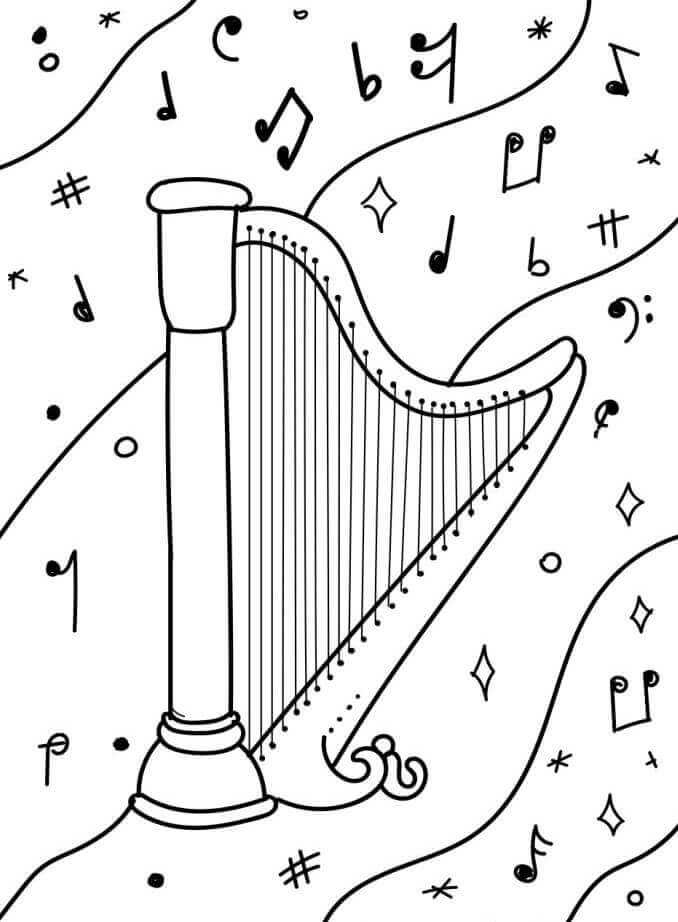 Hudební Nástroje (26) omalovánka