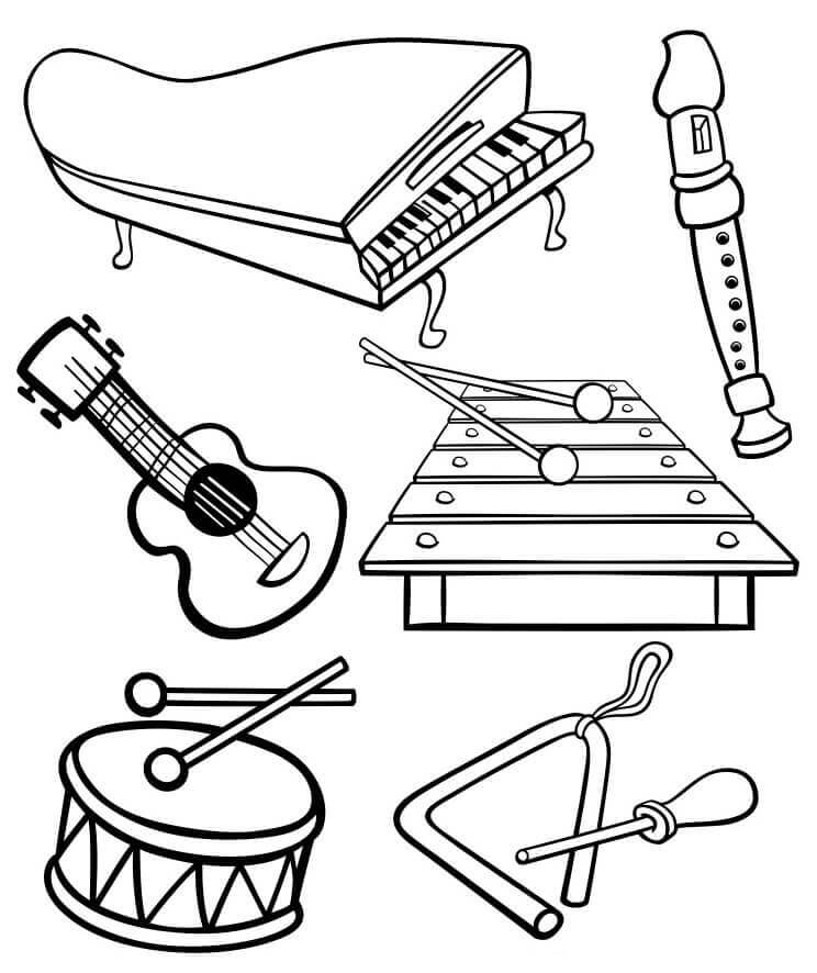 Hudební Nástroje (27) omalovánka