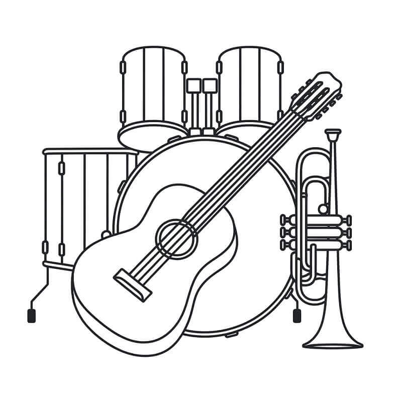 Hudební Nástroje (28) omalovánka