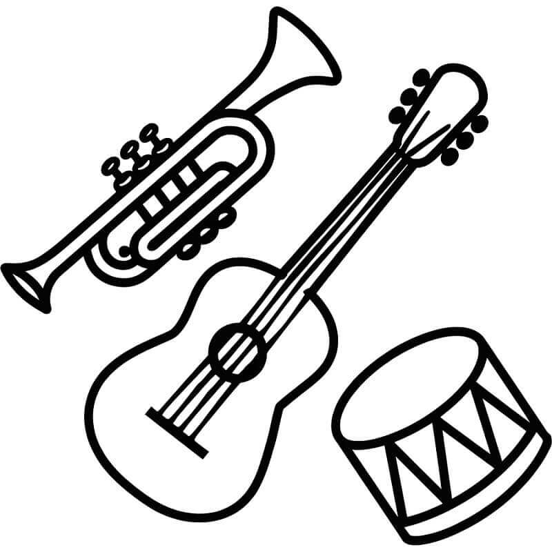 Hudební Nástroje (29) omalovánka