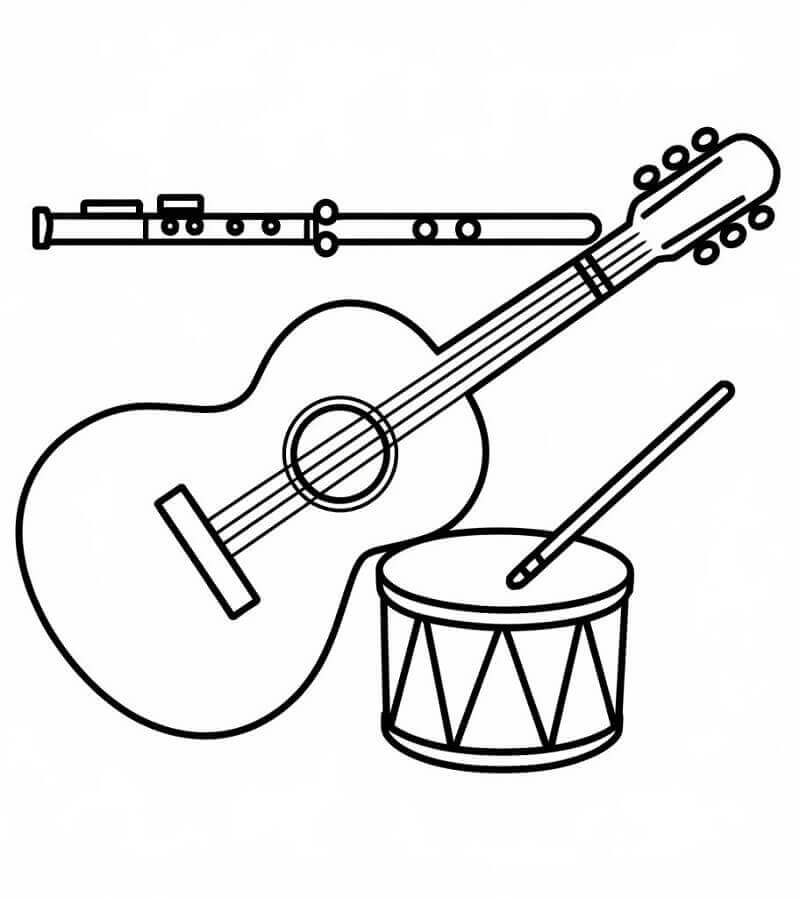 Hudební Nástroje (42) omalovánka