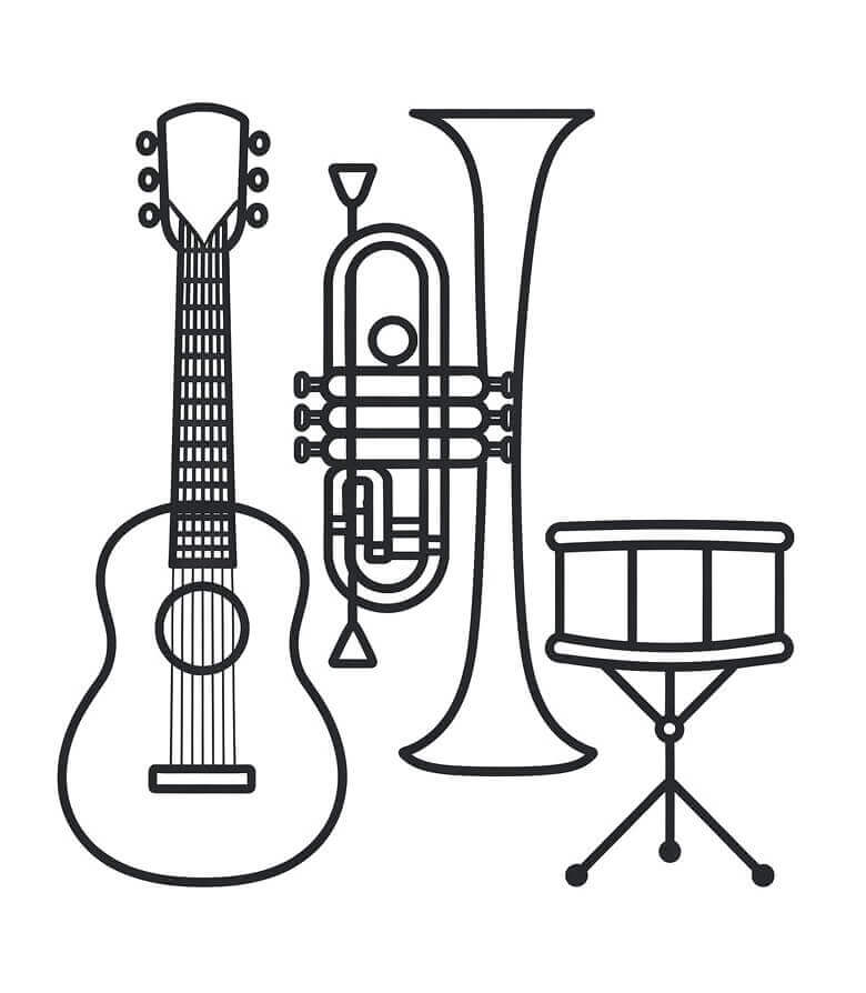 Hudební Nástroje (47) omalovánka