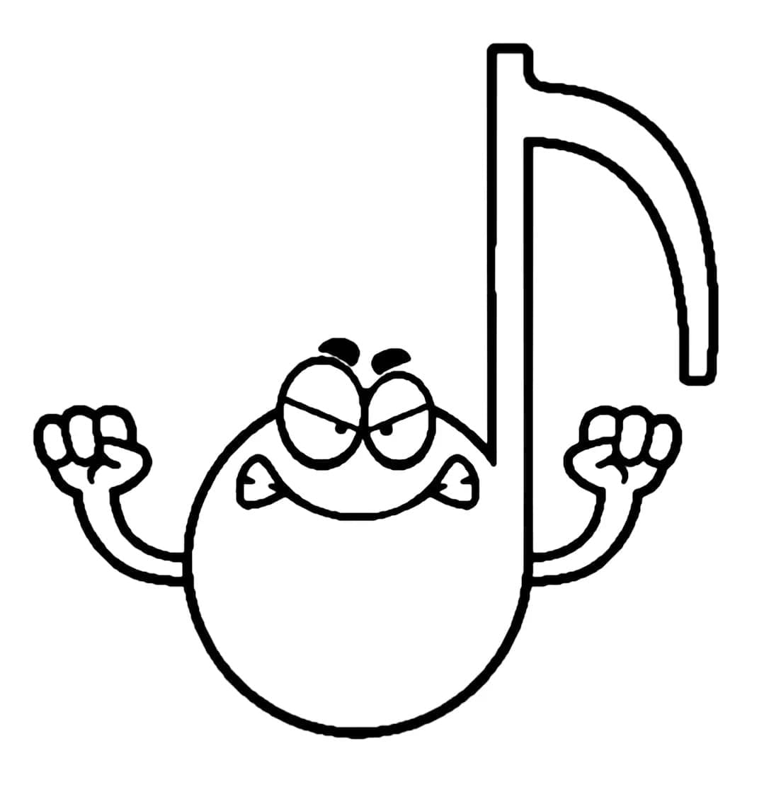 Hudební Noty (32) omalovánka