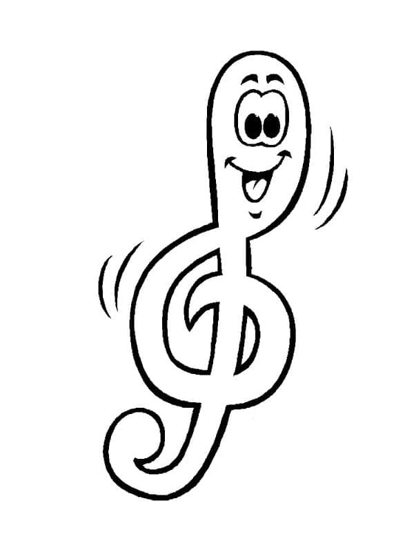 Hudební Noty (33) omalovánka