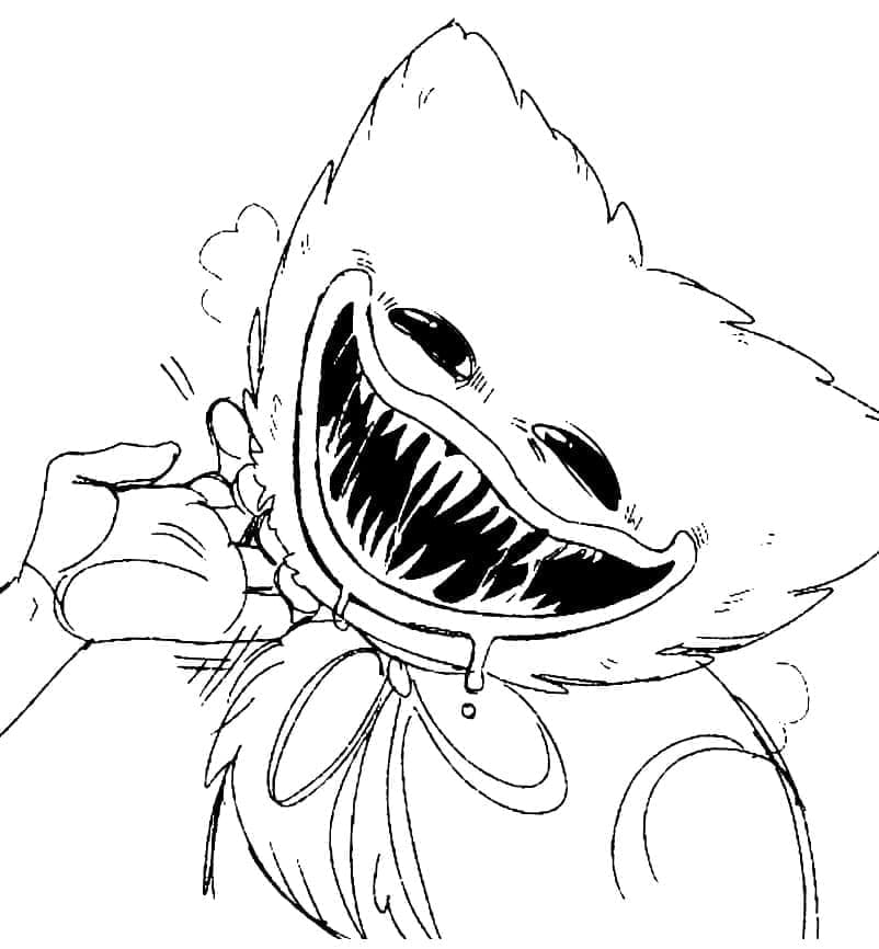 Huggy Wuggy (1) omalovánka