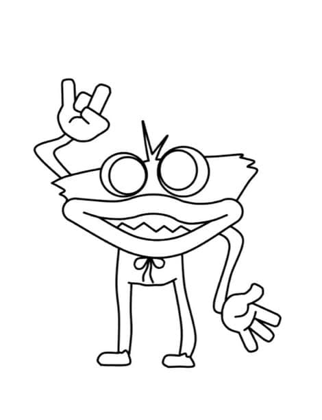 Huggy Wuggy (4) omalovánka