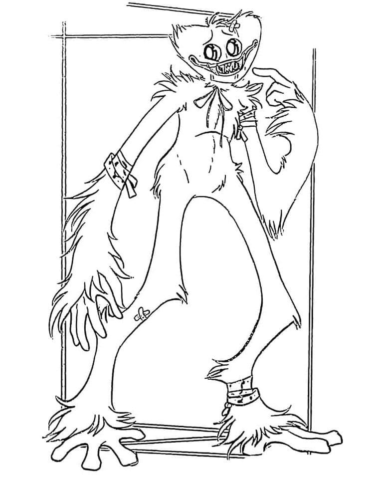 Huggy Wuggy Tisknutelný pro Děti omalovánka