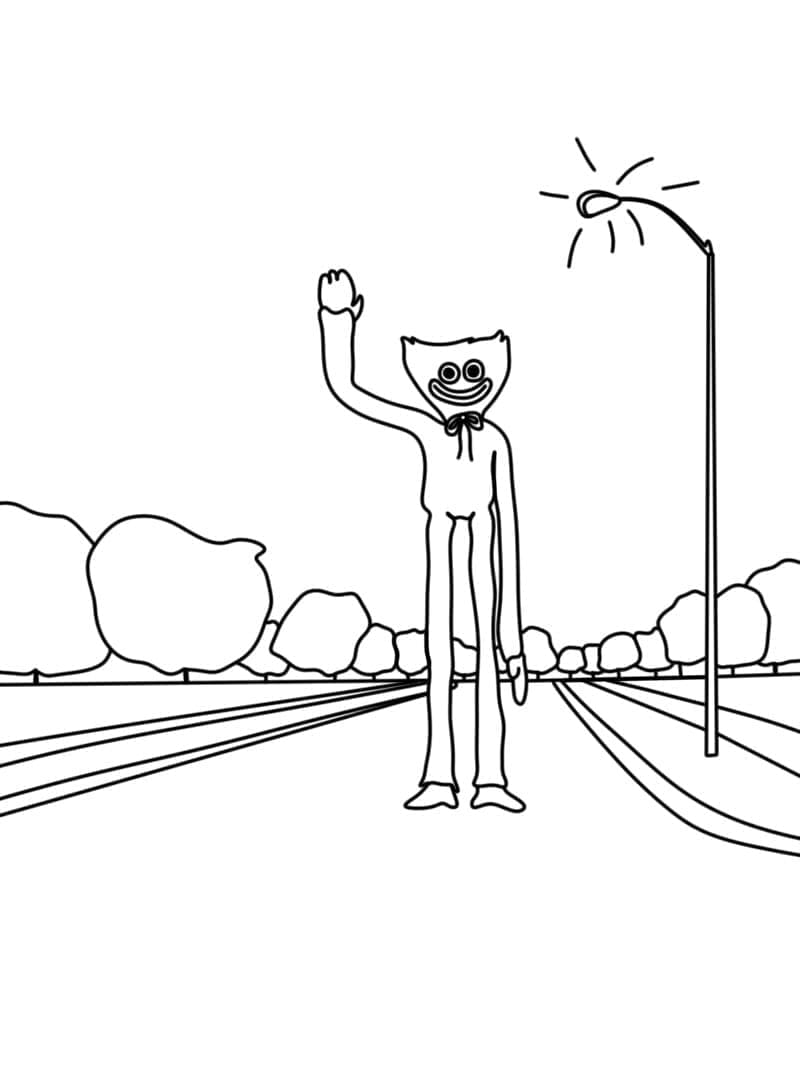 Huggy Wuggy pro 1leté Děti omalovánka