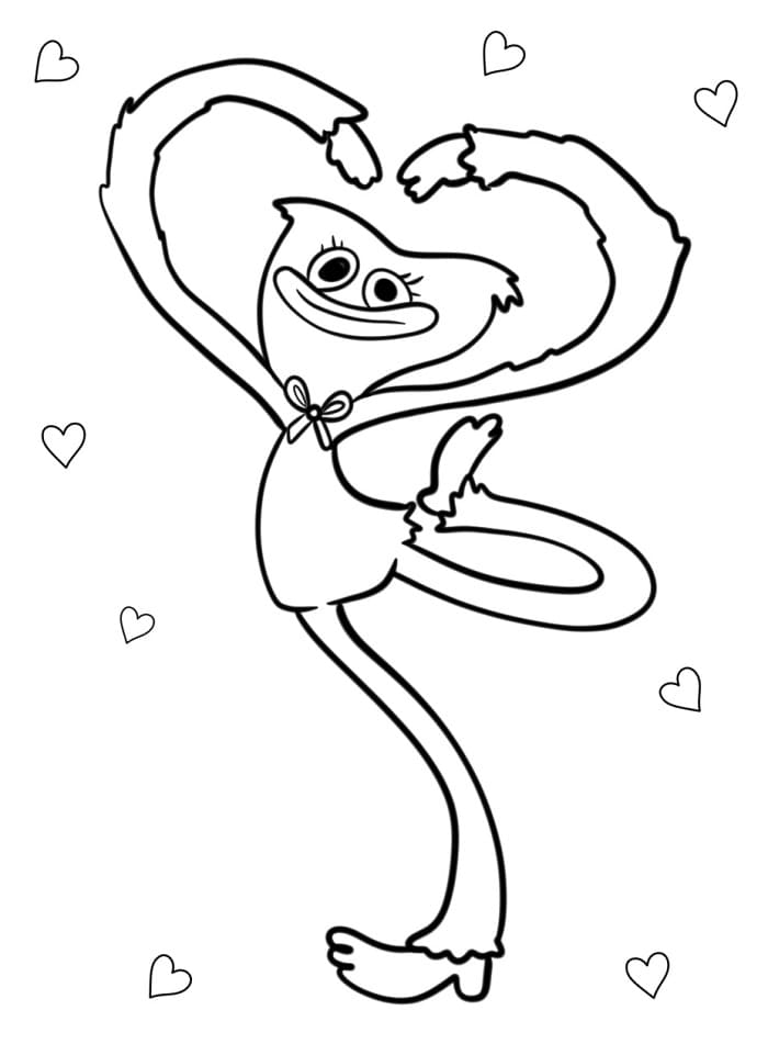 Huggy Wuggy pro 3leté Děti omalovánka