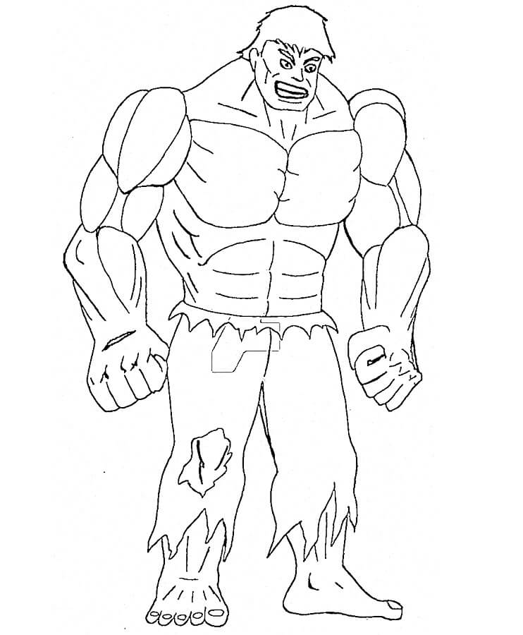 Hulk Tisknutelný Zdarma omalovánka