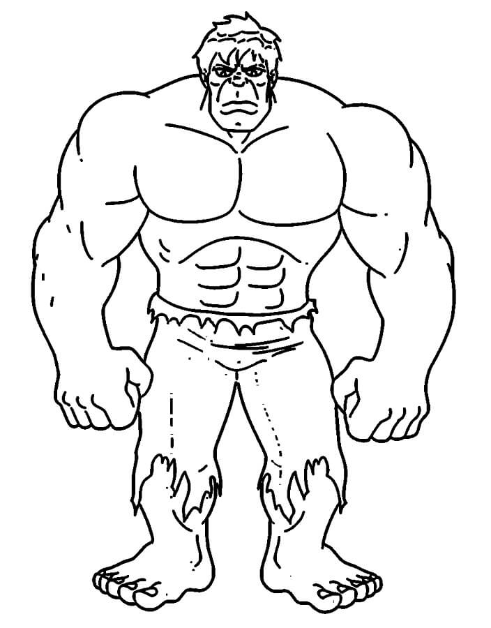 Hulk k Vymalování omalovánka