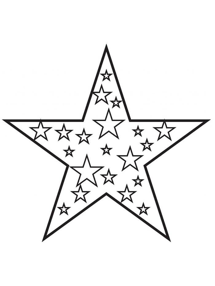 Hvězda Zdarma Tisknutelná omalovánka