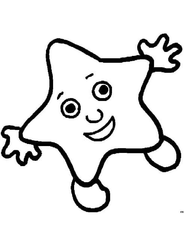 Hvězda k Vymalování omalovánka