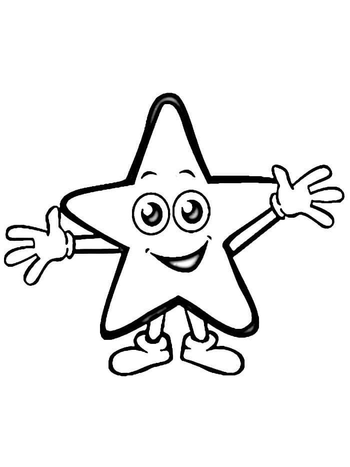 Hvězda pro 2leté Děti omalovánka