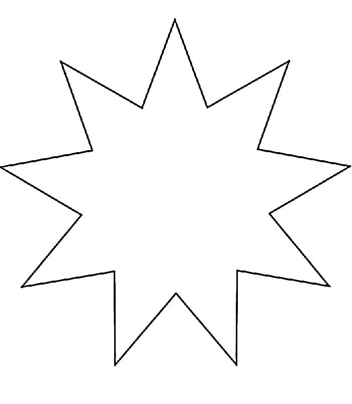 Hvězda pro 3leté Děti omalovánka