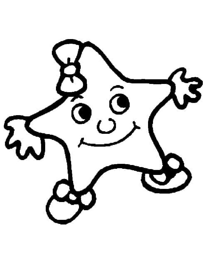 Hvězda pro 4leté Děti omalovánka