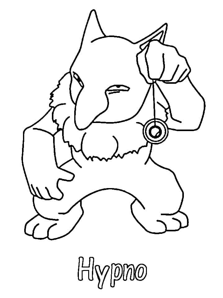 Hypno Pokemon omalovánka
