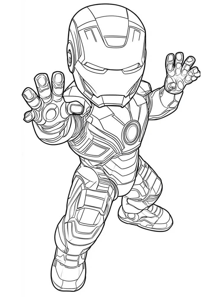 Iron Man pro 2leté Děti omalovánka