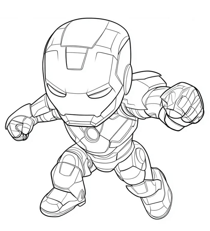 Iron Man pro 4leté Děti omalovánka