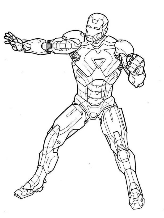 Iron Man pro 5leté Děti omalovánka