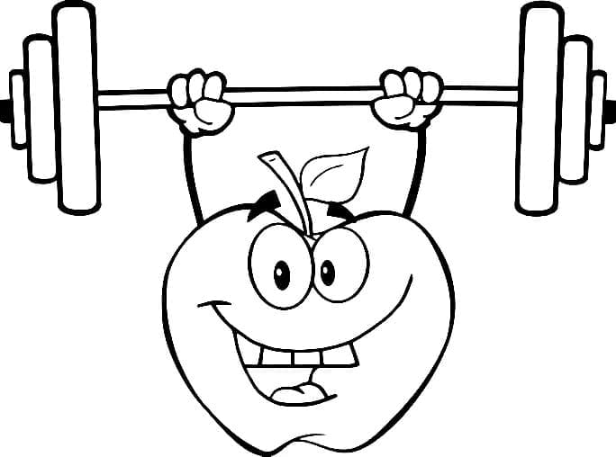 Jablko k Vymalování omalovánka