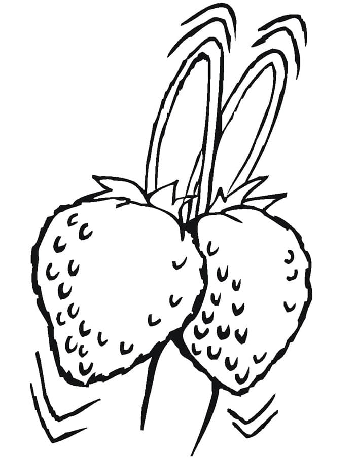 Jahoda pro 1leté Děti omalovánka