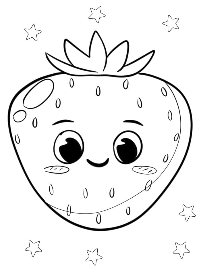 Jahoda pro 2leté Děti omalovánka