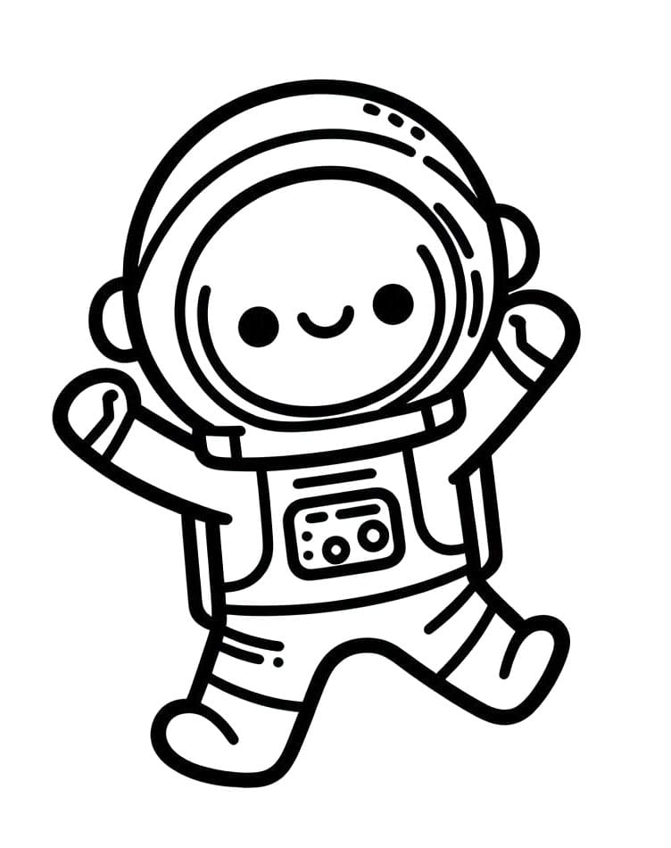 Jeden Astronaut omalovánka