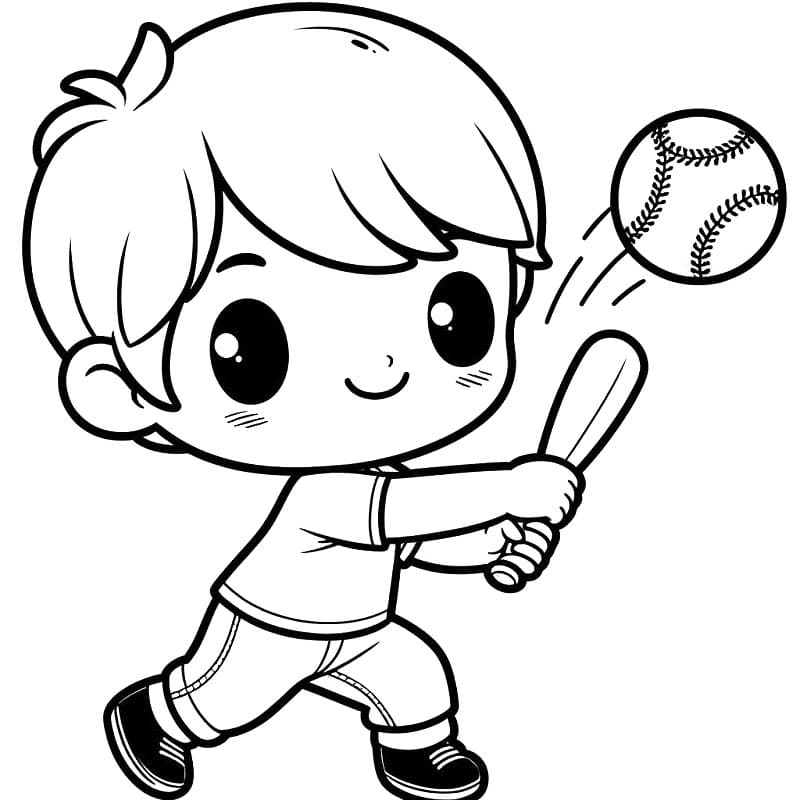 Jeden Basebalista omalovánka