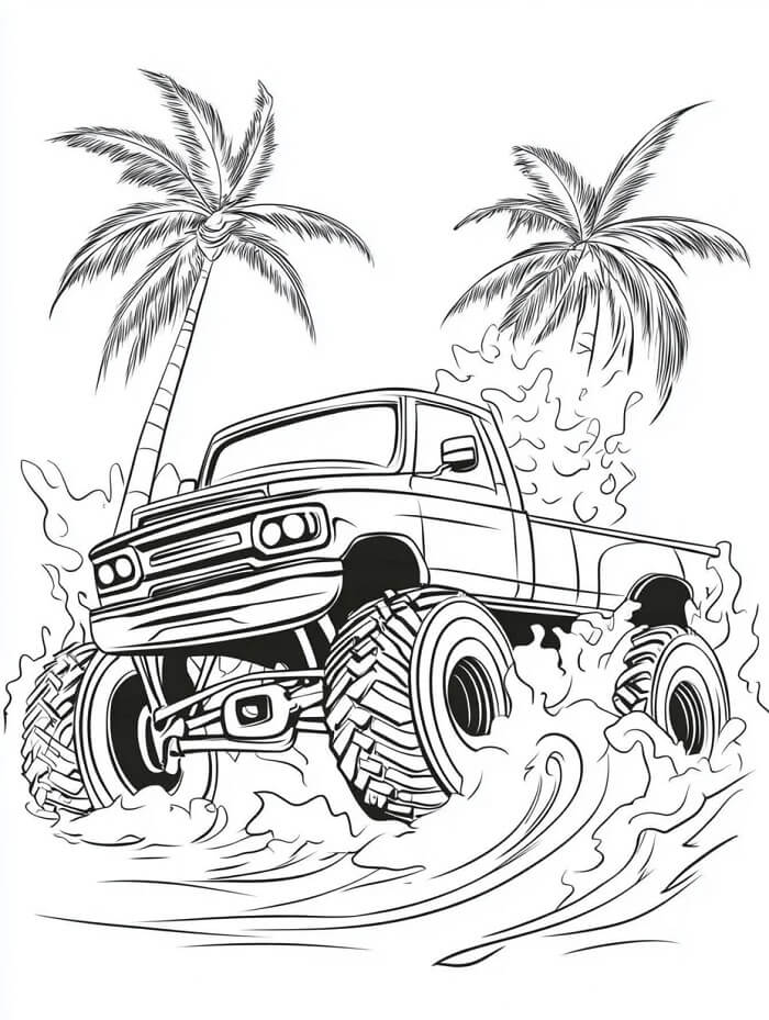 Jeden Monster Truck omalovánka