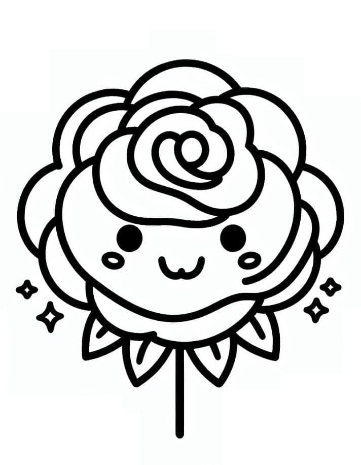 Jeden Růže omalovánka