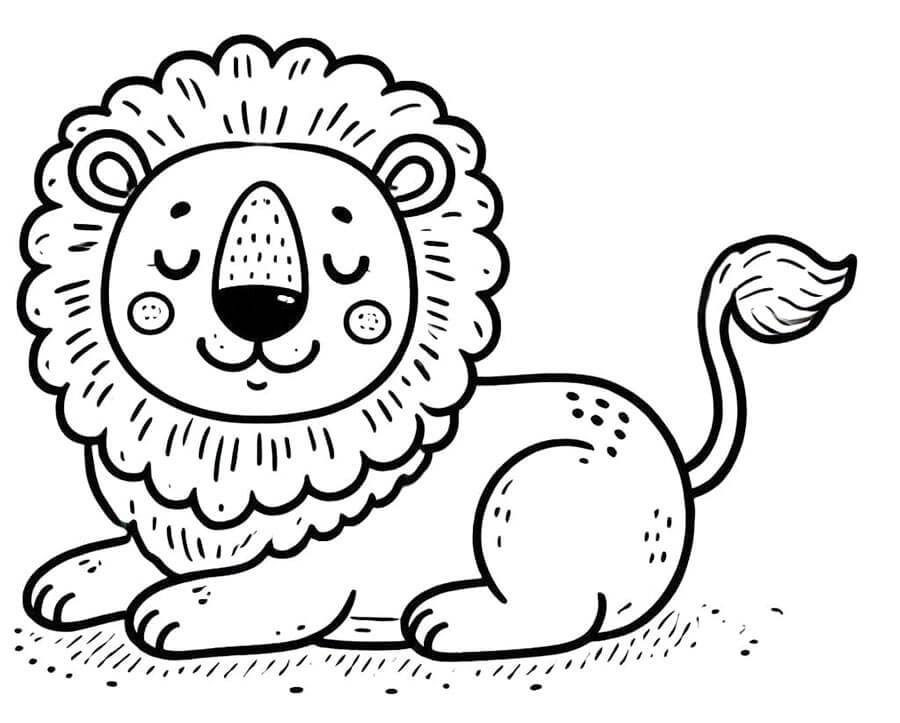 Jedna Lev omalovánka