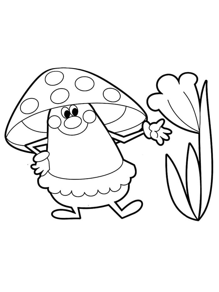 Jedna Roztomilá Houba omalovánka