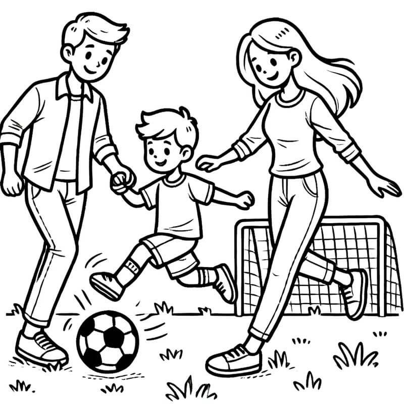 Jedna Veselá Rodina omalovánka