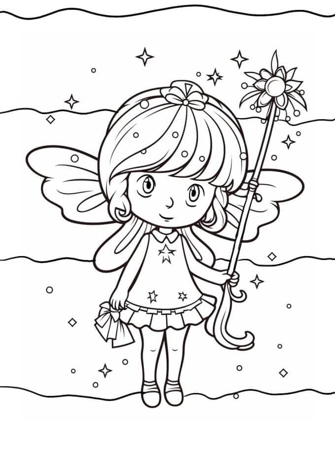 Jedna Víla omalovánka