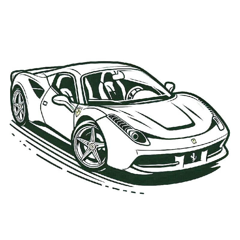 Jedno Ferrari Auto omalovánka