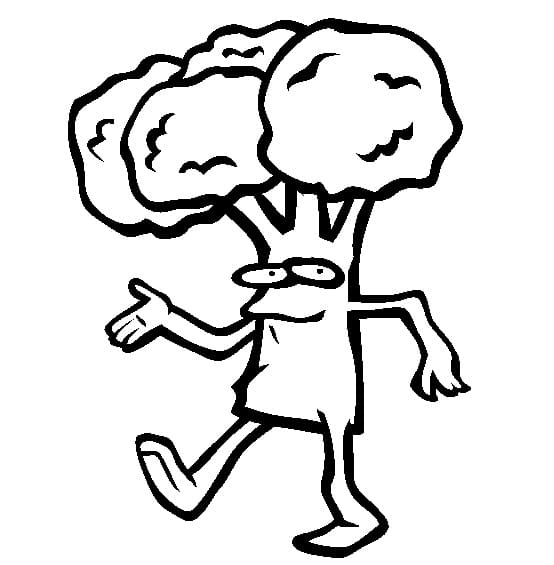 Jednoduchá Brokolice omalovánka