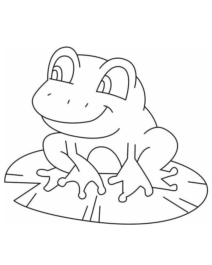 Jednoduchá Žába omalovánka