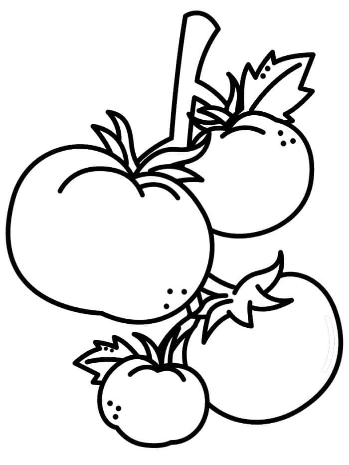 Jednoduchá Zelenina omalovánka