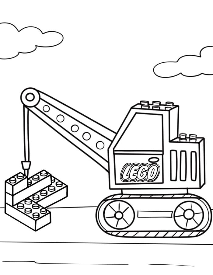 Jednoduché Lego omalovánka