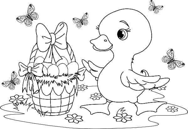 Jednoduché Velikonoce omalovánka