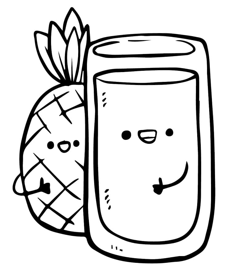 Jednoduchý Ananas omalovánka
