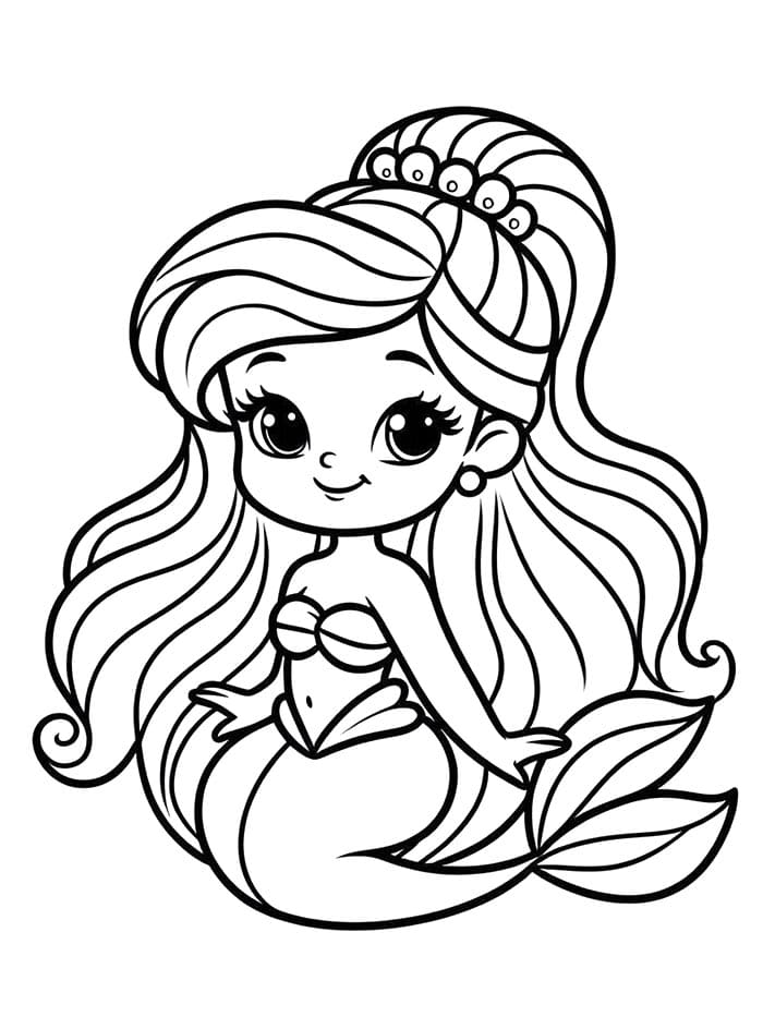Jednoduchý Ariel omalovánka