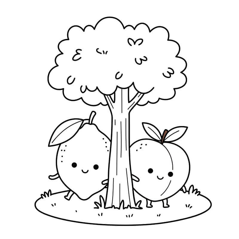 Jednoduchý Citrón omalovánka