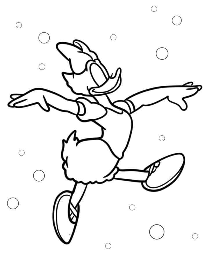 Jednoduchý Kačka Daisy omalovánka