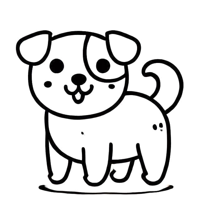 Jednoduchý Pes omalovánka
