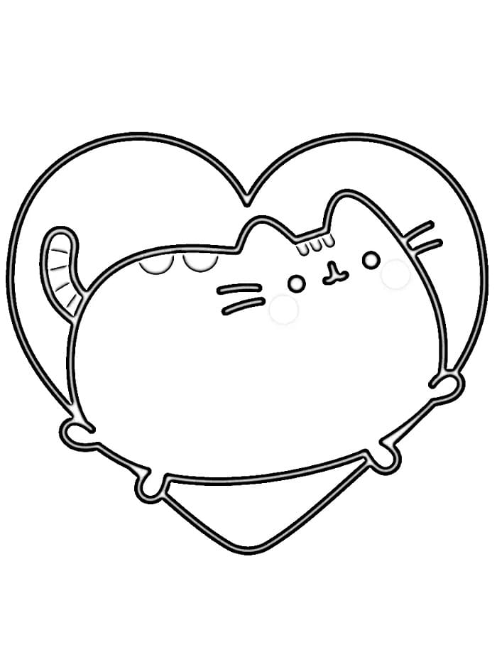 Jednoduchý Pusheen omalovánka
