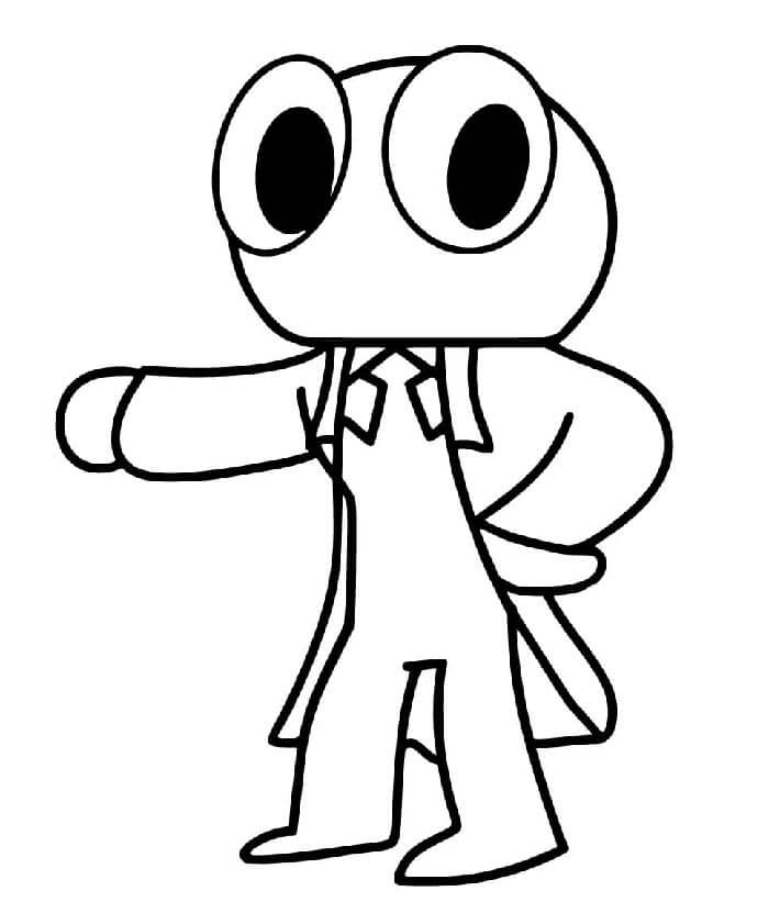 Jednoduchý Rainbow Friends omalovánka