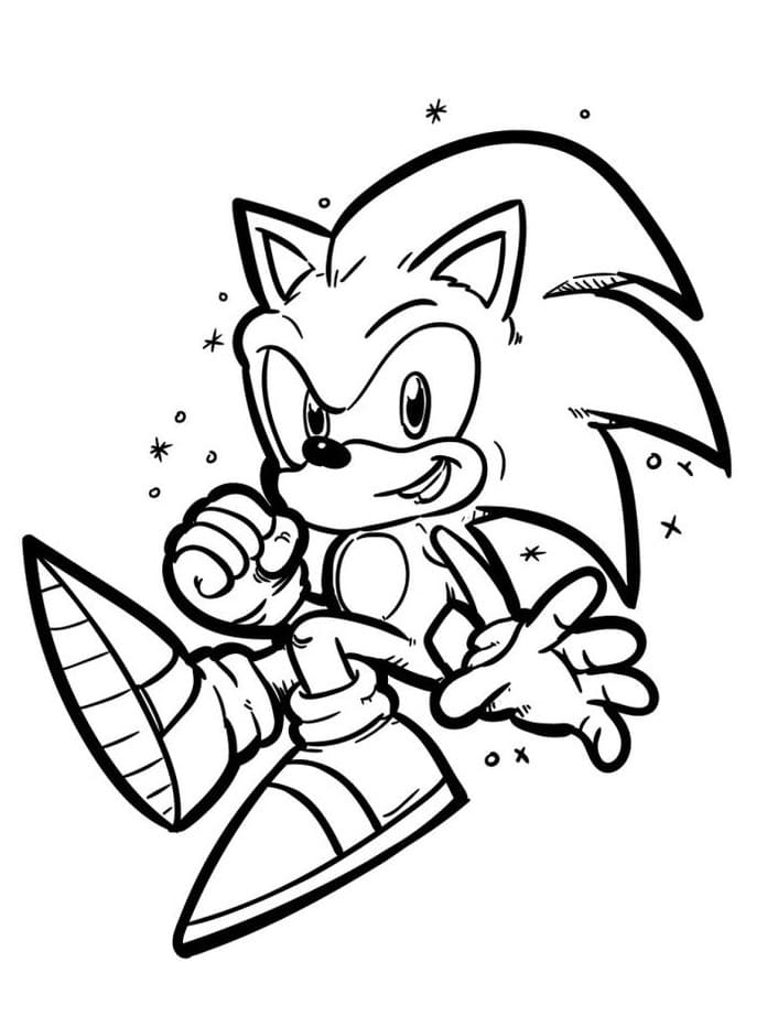 Jednoduchý Sonic omalovánka